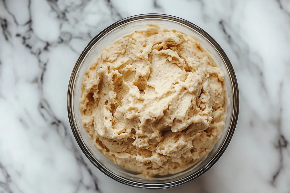 Resting banana bread batter