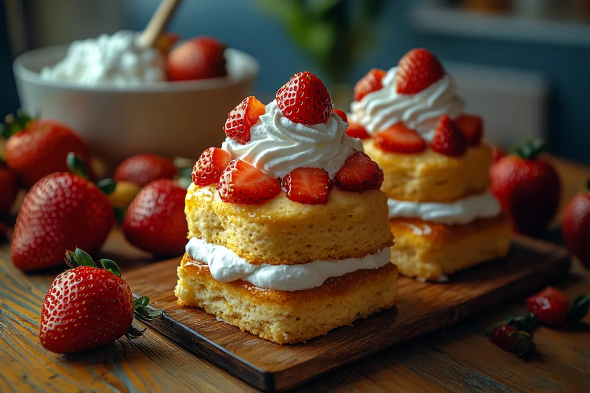 Bisquick shortcake with strawberries