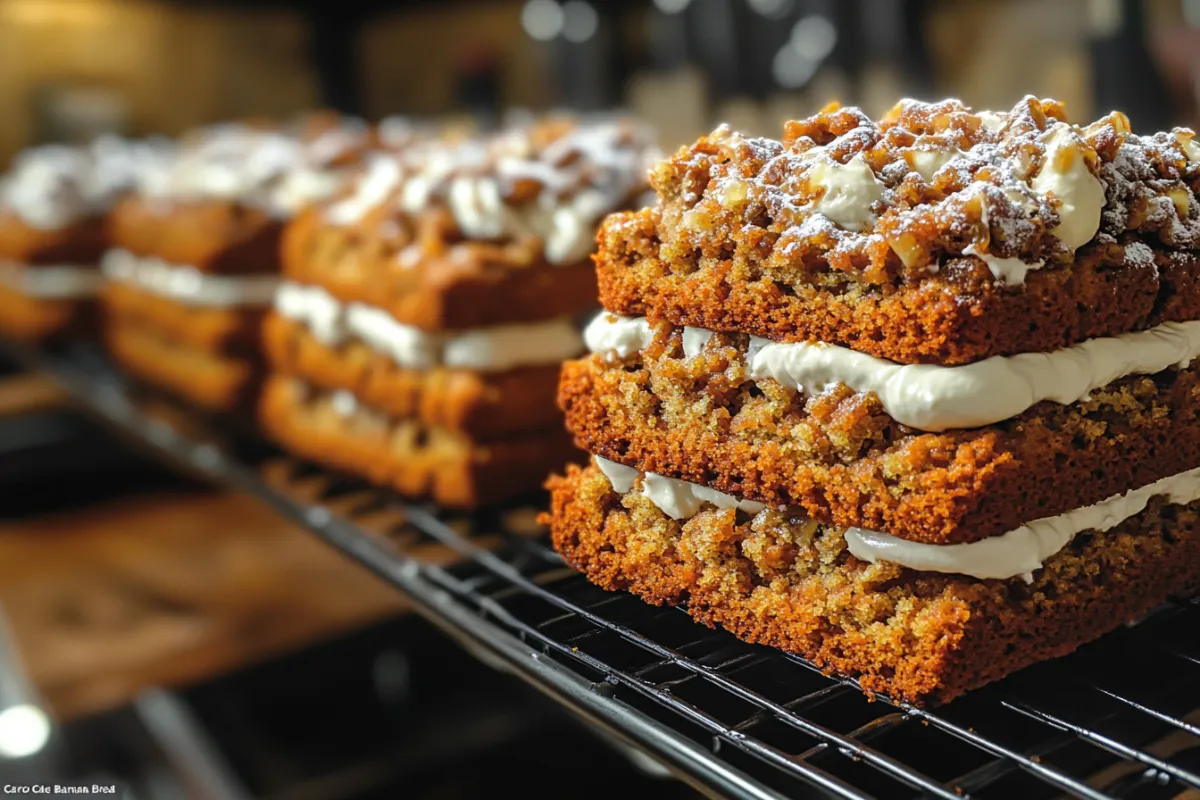 Moist carrot cake banana bread loaf