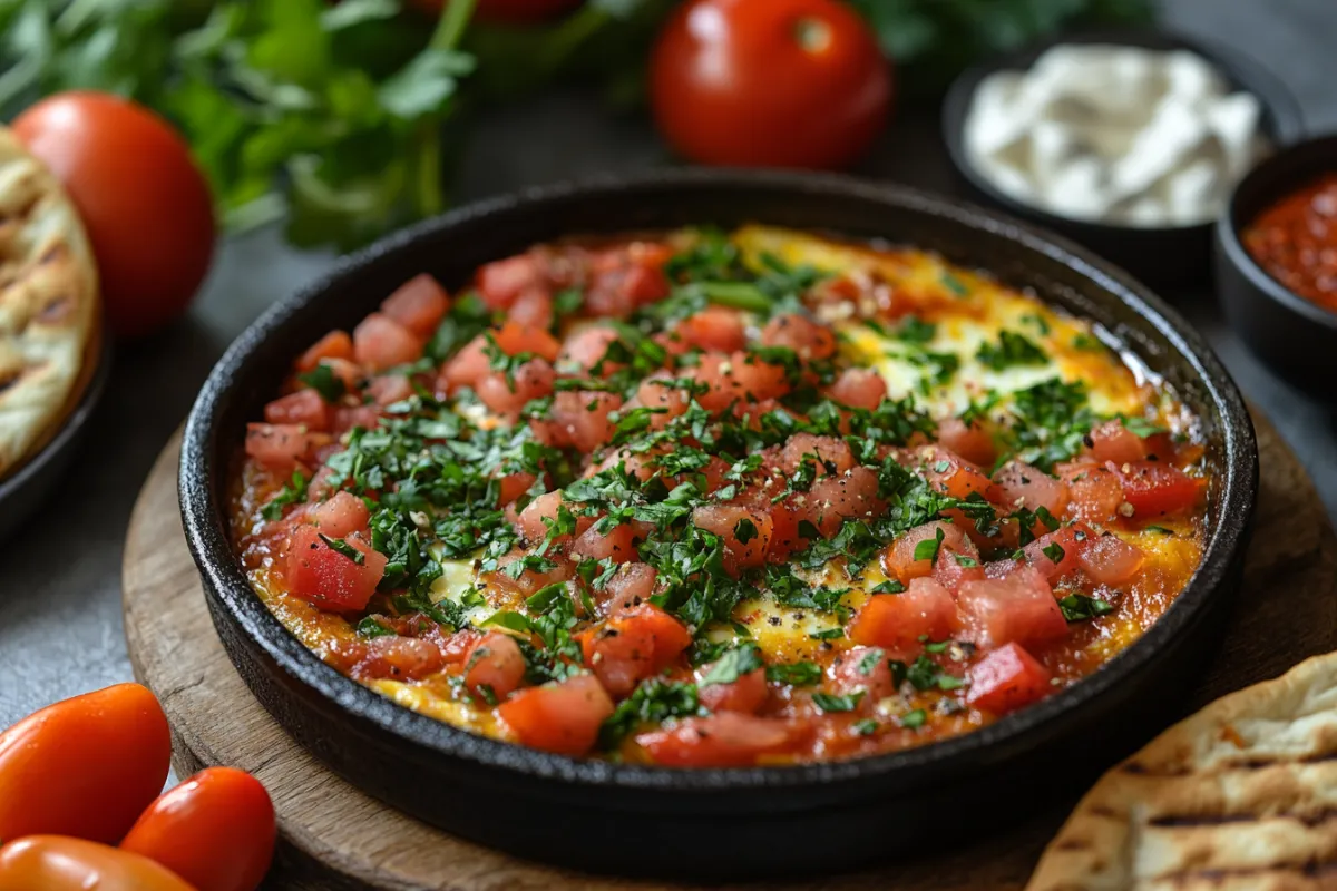 Shakshuka ingredients close up