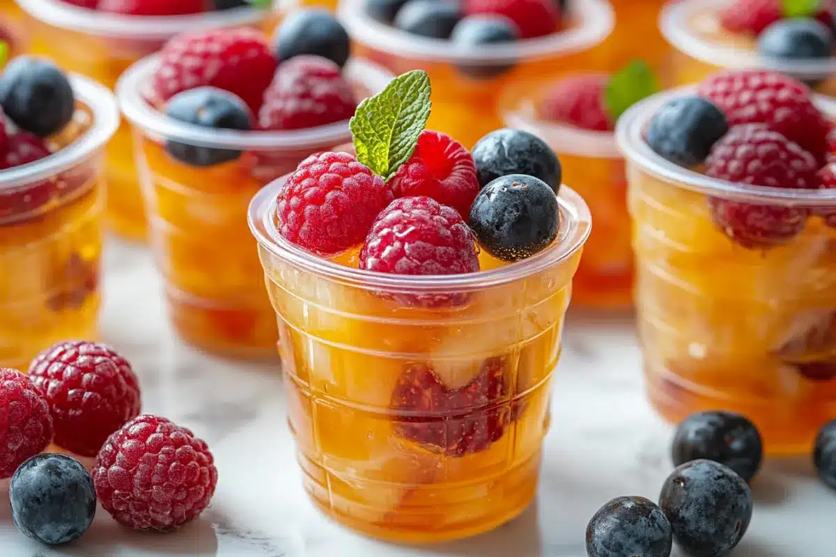 Jello Cups with Fruit