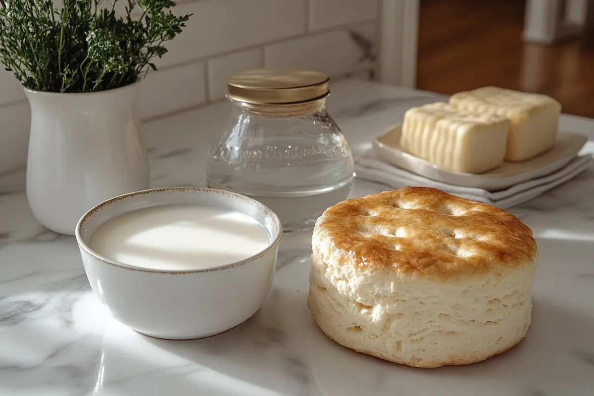 Milk and water for biscuits