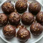 Carrot cake bombs on a white plate