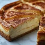 Churro cheesecake slice