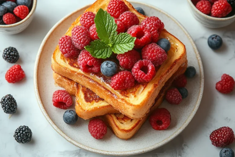 French Toast breakfast with berries