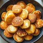 Fluffy mini pancakes with fresh berries