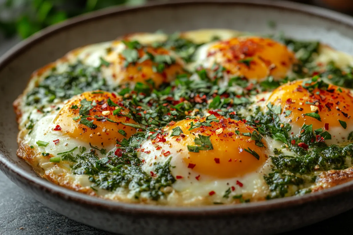 Healthy Green Shakshuka