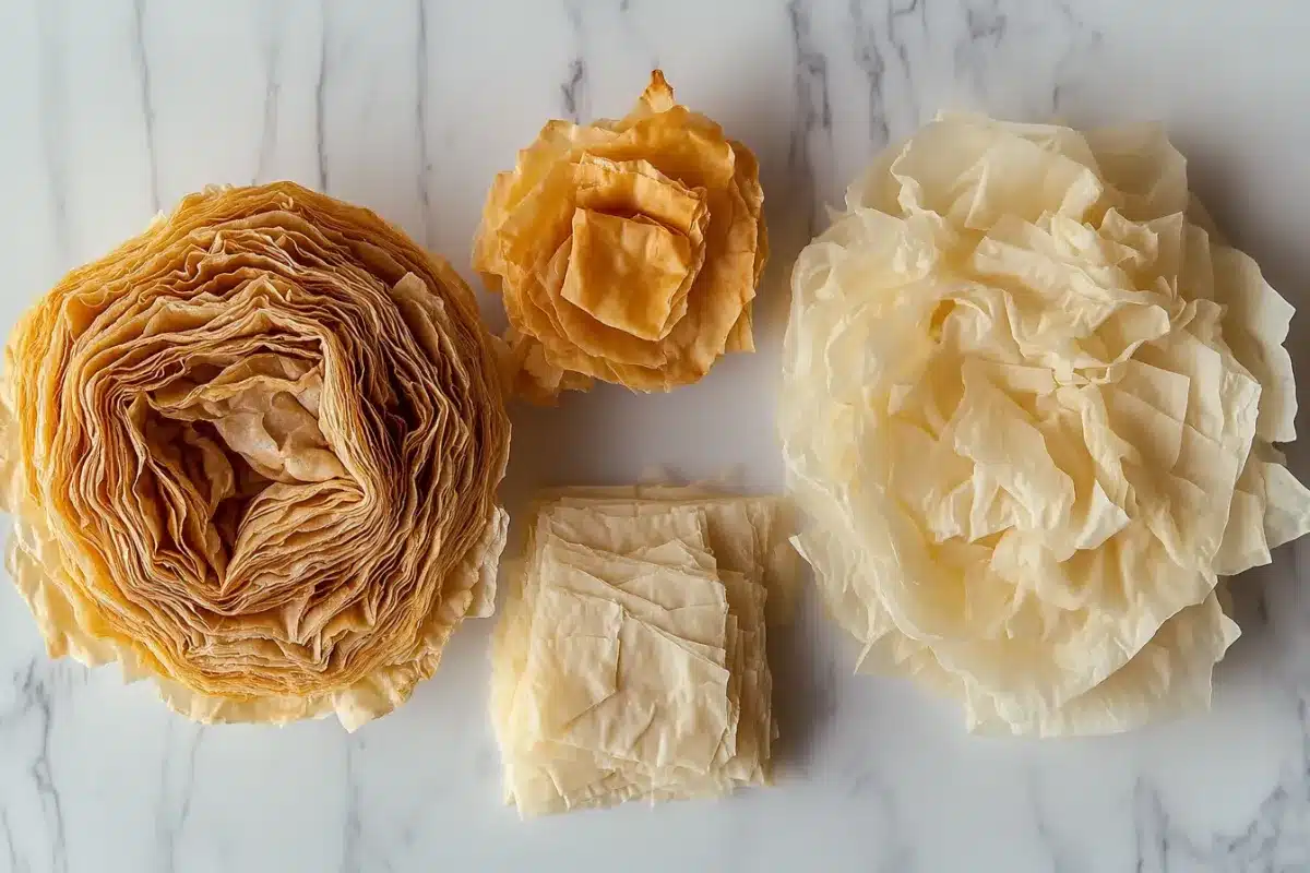 Puff pastry vs phyllo dough comparison