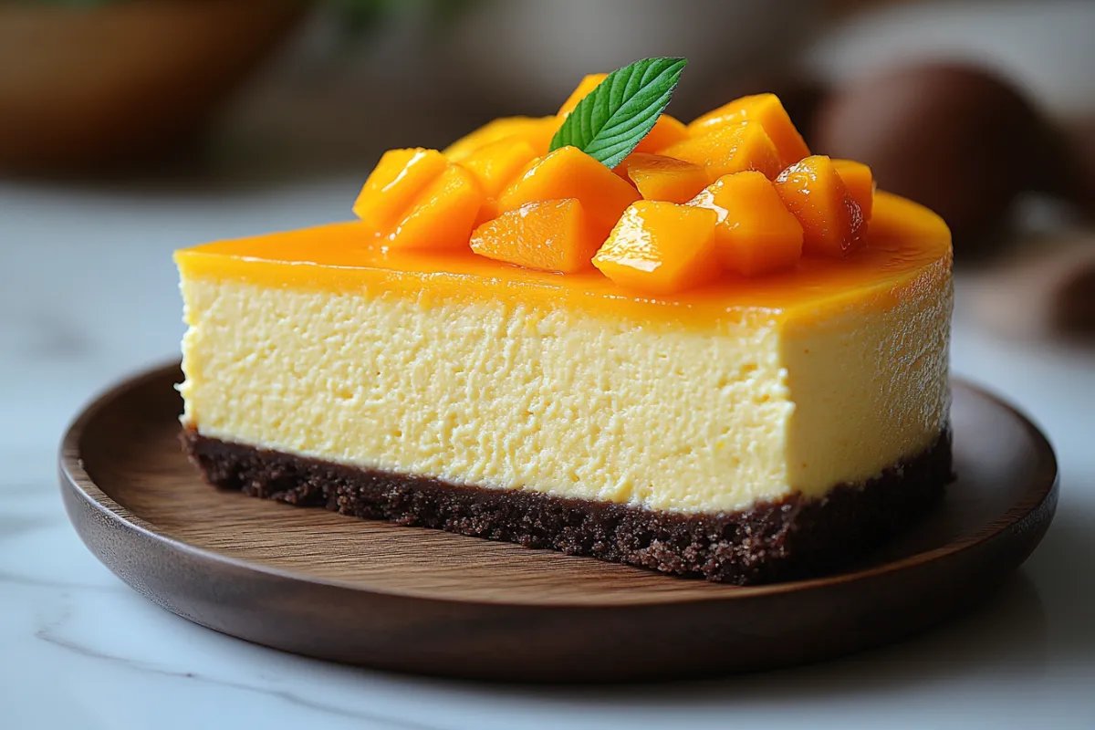 Mango Cheesecake Slice