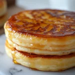 Fluffy diner pancakes stack