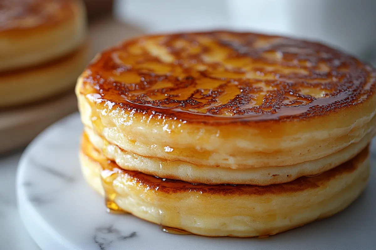 Fluffy diner pancakes stack