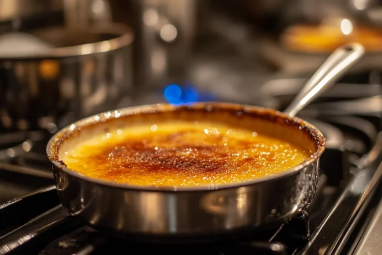 Crème Brûlée with caramelized sugar topping