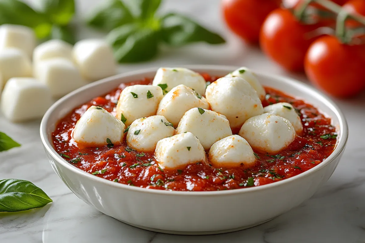 Mozzarella sticks with marinara dip