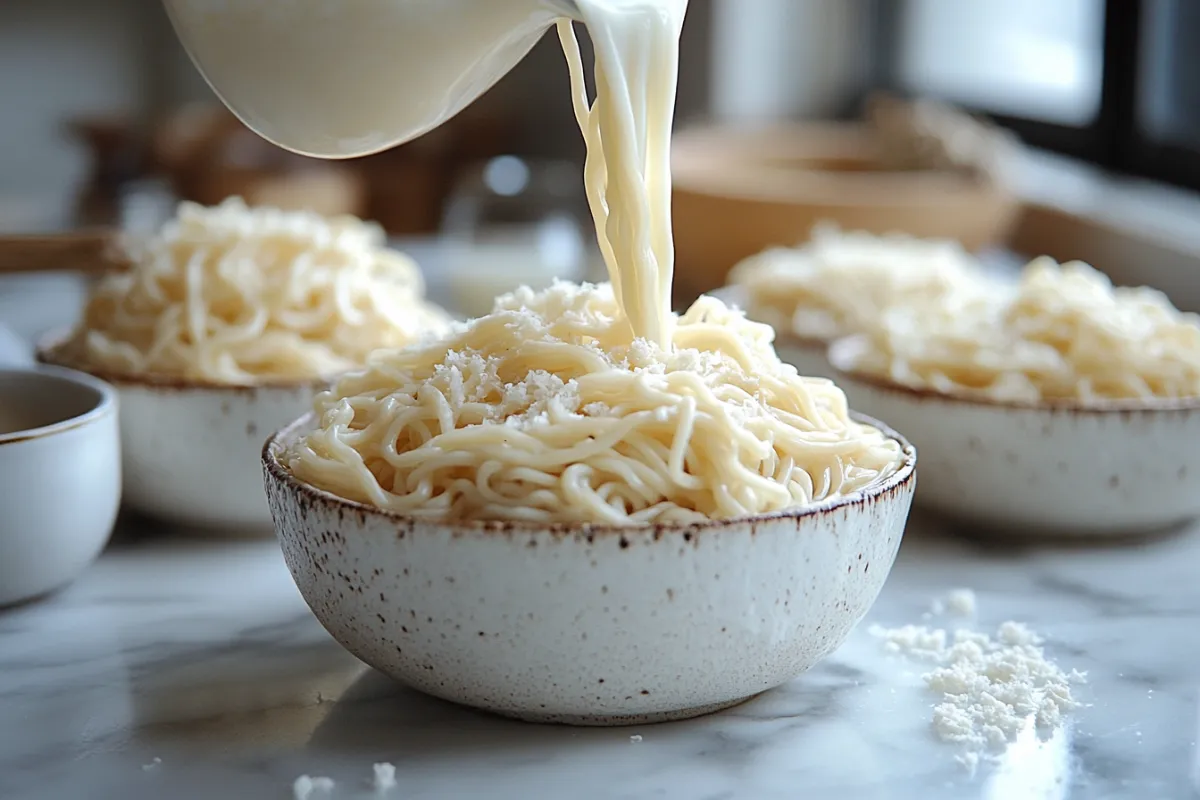 Buldak noodles with added dairy