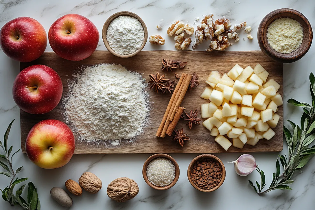 Apple fritter batter preparation.