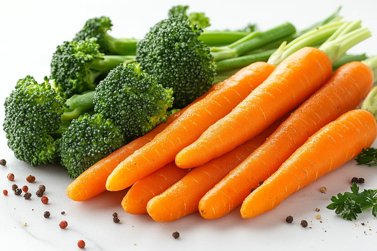 Steamed vegetables side dish