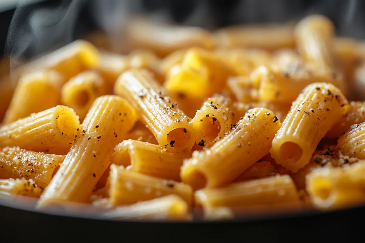 Whole wheat ditalini pasta.