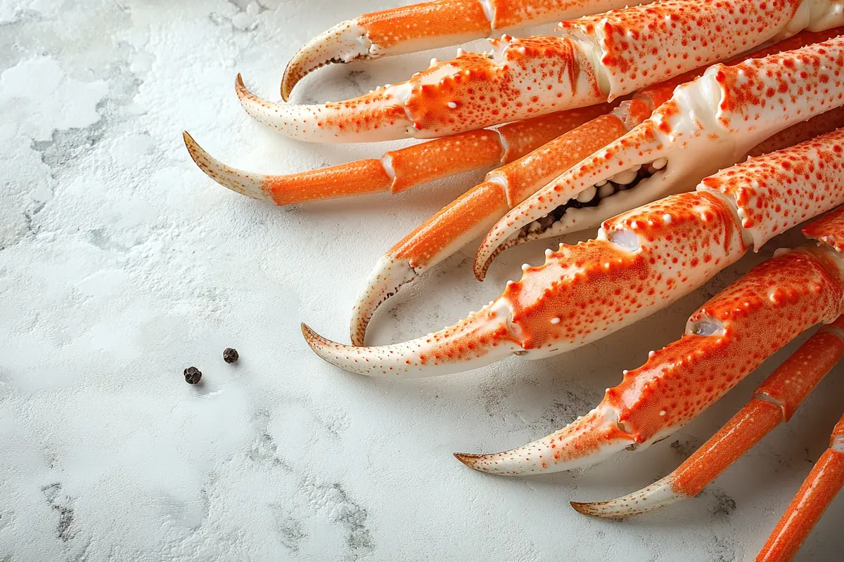 Raw snow crab legs