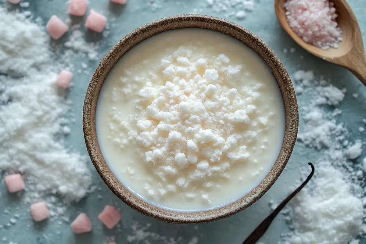 Close-up of snow being mixed