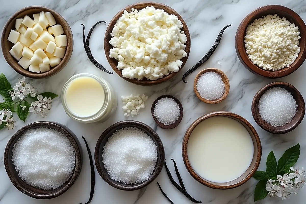 Ingredients for snow cream